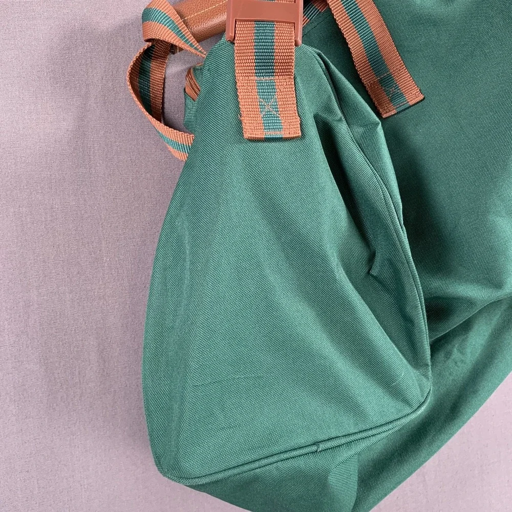 Vintage Ralph Lauren Polo Perfume Duffel Bag Green Brown Canvas Shoulder‎ Strap